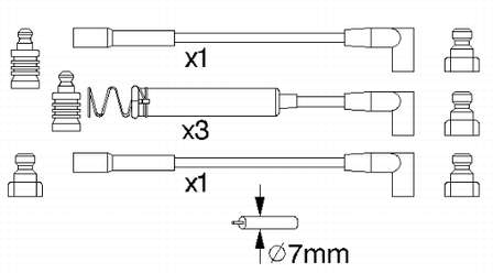 LS77 Champion juego de cables de encendido