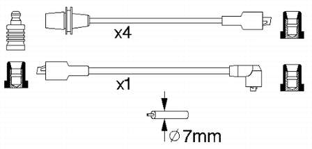 LS52 Champion juego de cables de encendido