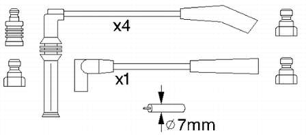 ls55 Champion juego de cables de encendido