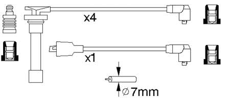 LS146 Champion juego de cables de encendido