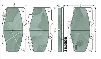 0446535031 Toyota pastillas de freno delanteras