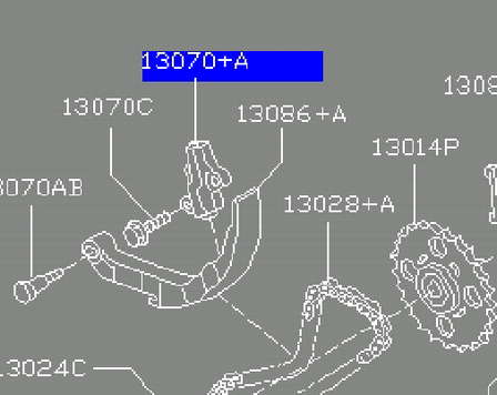 13070AD213 Nissan tensor de cadena de distribución, árbol de levas