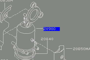 B08A0AU605 Nissan catalizador