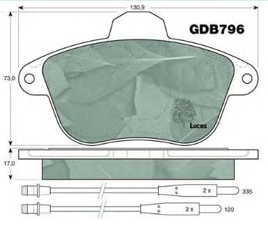 425089 Peugeot/Citroen pastillas de freno delanteras