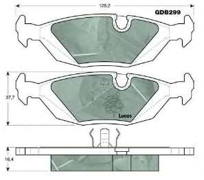 34211164501 BMW pastillas de freno traseras