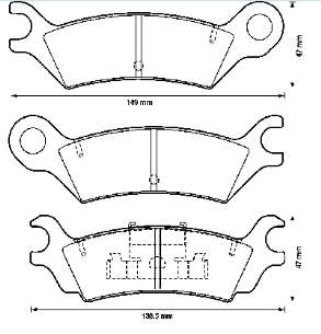 H0Y02648Z Mazda pastillas de freno traseras