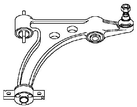 60665805 Fiat/Alfa/Lancia barra oscilante, suspensión de ruedas delantera, inferior derecha