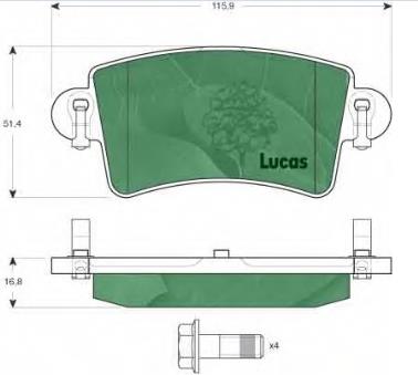 4403467 Opel pastillas de freno traseras