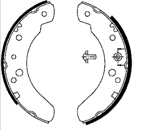 6150092 Ford zapatas de frenos de tambor traseras