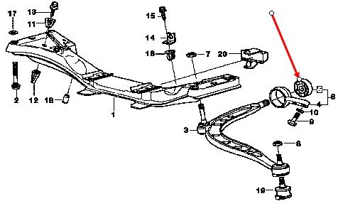 31122227287 BMW silentblock de suspensión delantero inferior