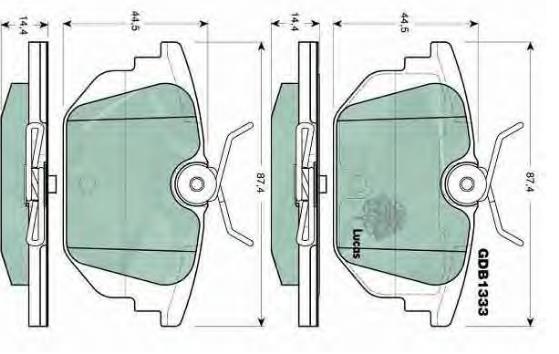 9945823 Fiat/Alfa/Lancia pastillas de freno traseras