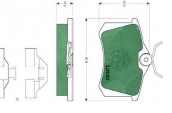 7701206784 Renault (RVI) pastillas de freno traseras