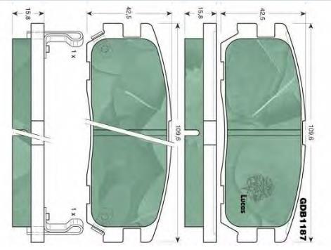 1605851 Isuzu pastillas de freno traseras