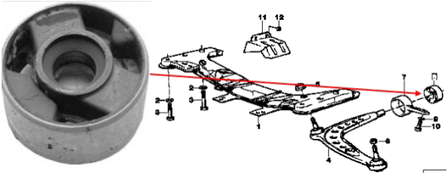 31121127378 BMW silentblock de suspensión delantero inferior