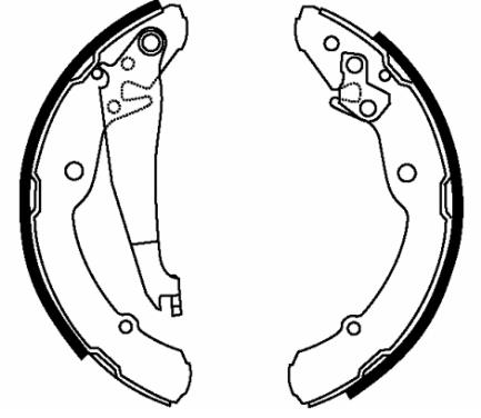 1J0698525 VAG zapatas de frenos de tambor traseras