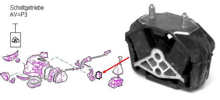 682558 Opel soporte de motor trasero