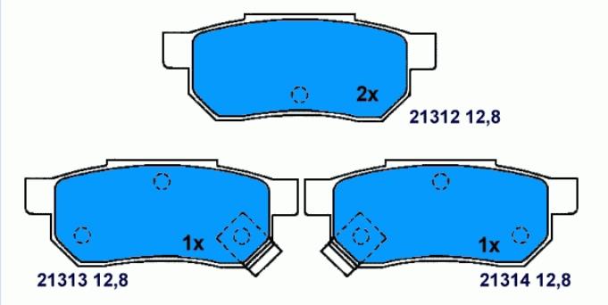 GBP90316AF Rover pastillas de freno traseras