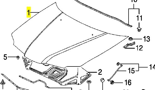  Capó del motor para Mitsubishi Outlander 1 