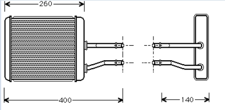  Radiador de calefacción para Alfa Romeo 156 932