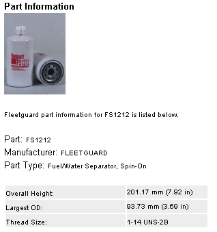 86779400377 MAN filtro combustible