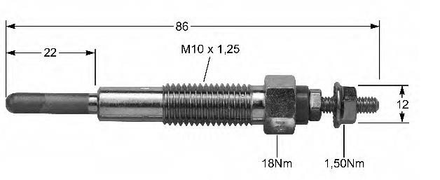 135318140 Mazda bujía de incandescencia