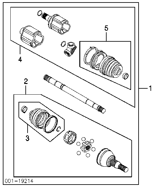 Junta homocinética interior delantera izquierda 3211STSLH Febest