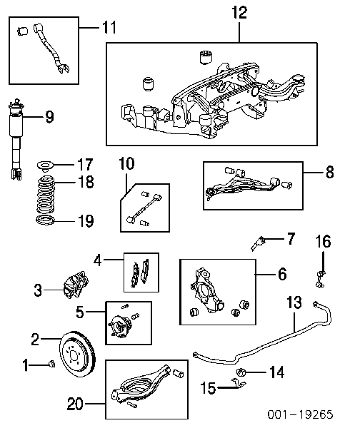 Cubo de rueda trasero IJ123064 Iljin