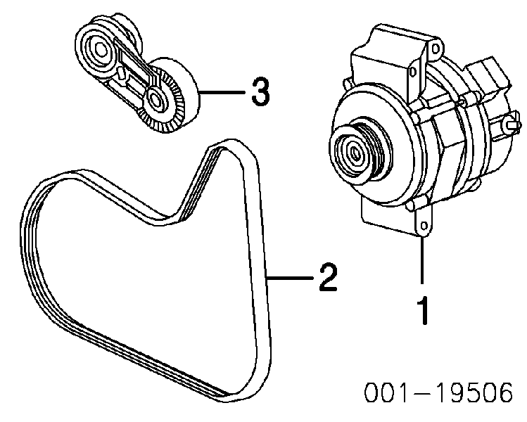 0614533 Opel tensor de correa, correa poli v