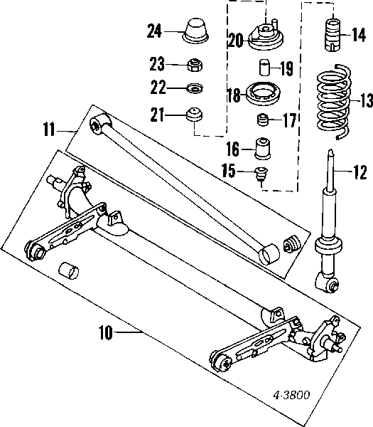 MB242358 Chrysler silentblock en barra de amortiguador trasera