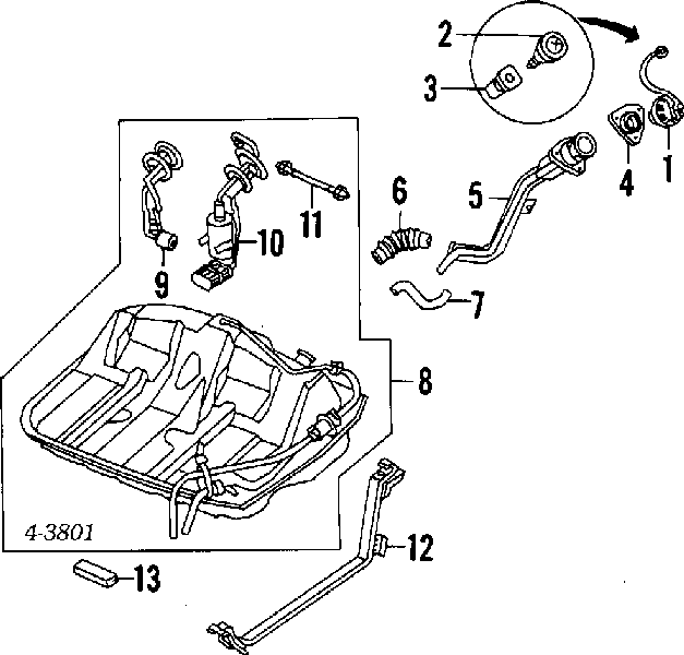 Tapa (tapón) del depósito de combustible M853642 Mitsubishi