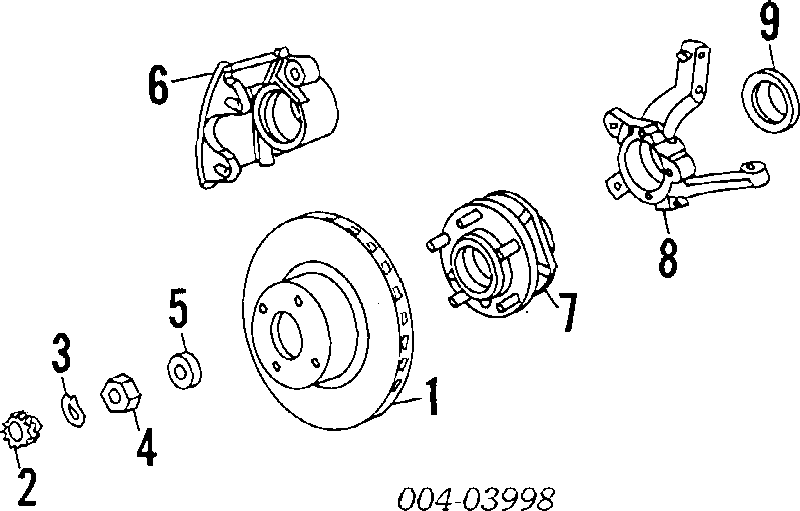 Freno de disco delantero BG3384 Polcar