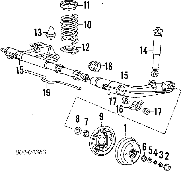 MB515922 Chrysler cojinete de rueda trasero exterior