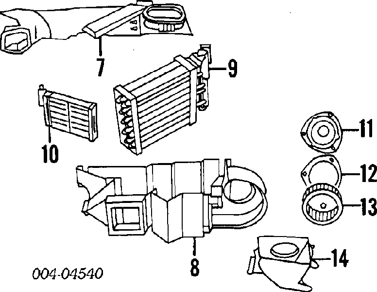 4885441AA Chrysler evaporador, aire acondicionado