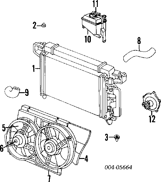  Bastidor radiador (armazón) para Chrysler LHS 