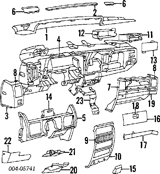 56007142 Chrysler tablero de instrumentos (panel de instrumentos)