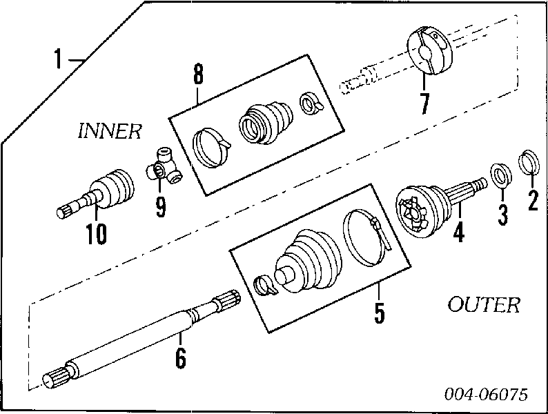  Junta homocinética exterior delantera para Dodge Grand Caravan US