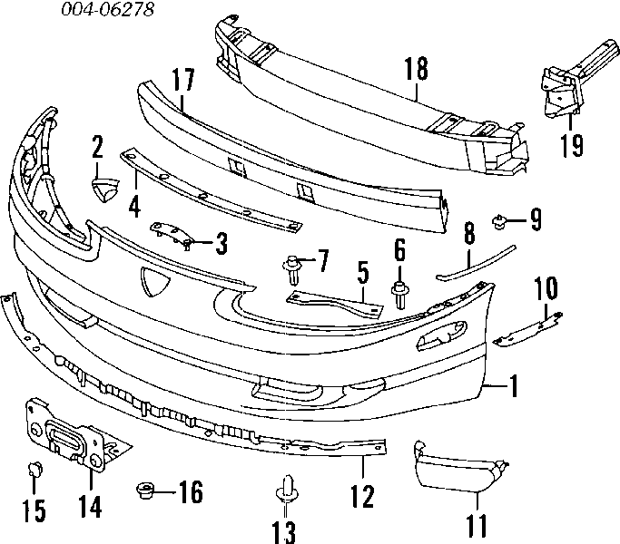 MB888869 Chrysler clips de fijación de pasaruedas de aleta delantera