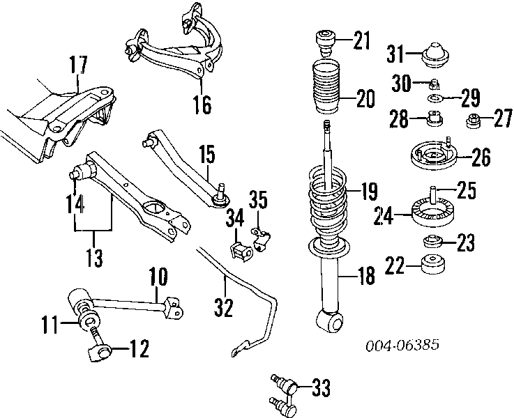 MR103157 Chrysler soporte amortiguador trasero