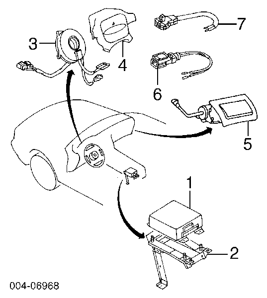 MB953169 Chrysler anillo airbag del volante