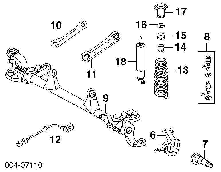 04746923 Chrysler cárter, eje delantero