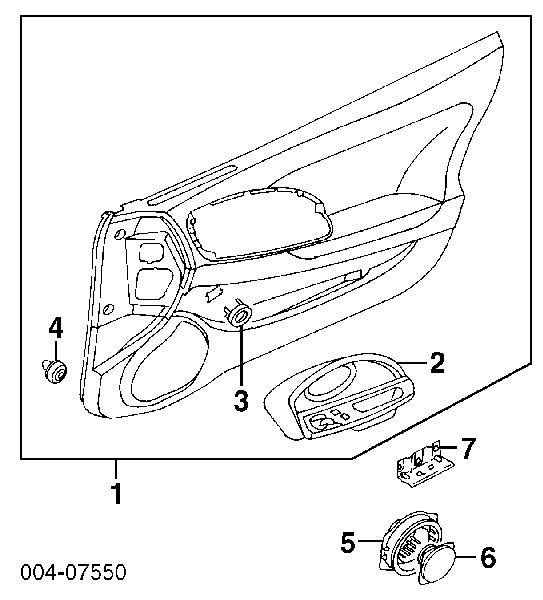 MB608104 Chrysler clips fijación, revestimiento puerta