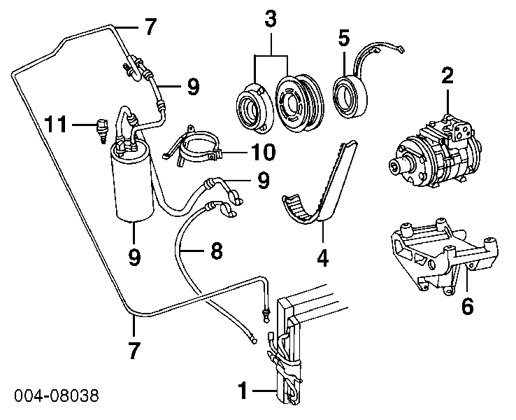 Compresor de aire acondicionado K55116188 Fiat/Alfa/Lancia