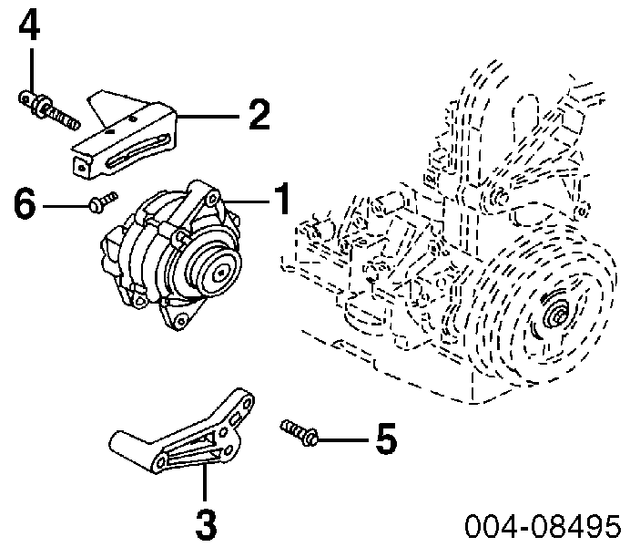 Alternador MD373093 Mitsubishi