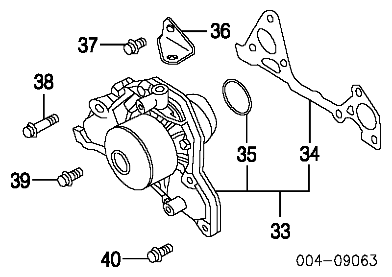 MD978743 Chrysler bomba de agua