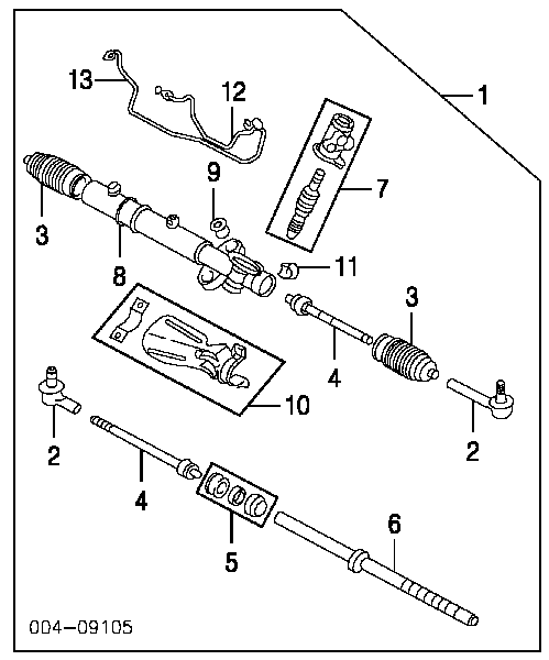  Suspensión, mecanismo de dirección para Mitsubishi Space Runner N1W, N2W