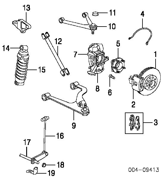 4897654AA Chrysler pinza de freno delantera derecha