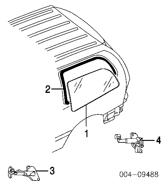  Ventanilla costado superior izquierda (lado maletero) para Dodge Caravan NS