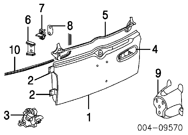  Sello Del Maletero (3/5a Puerta Trasera) para Jeep Liberty/Cherokee 