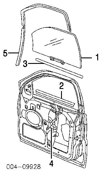 55360031AH Chrysler mecanismo de elevalunas, puerta delantera izquierda