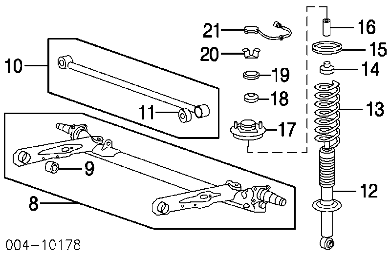 MB515500 Chrysler suspensión, cuerpo del eje trasero